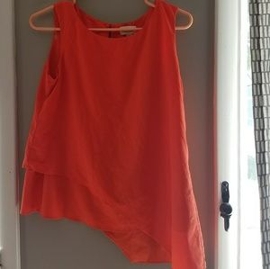 Bisou Bisou Orange Asymmetrical Tank